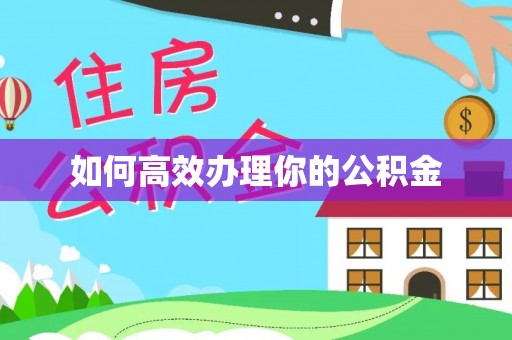 凤阳如何高效办理你的公积金